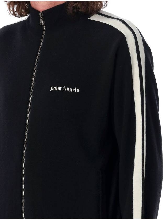 Palm Angels Wool Cashmere Track Jacket Black - PALM ANGELS - BALAAN 4