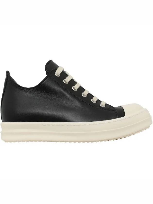 Calfskin Low Top Sneakers Black - RICK OWENS - BALAAN 5