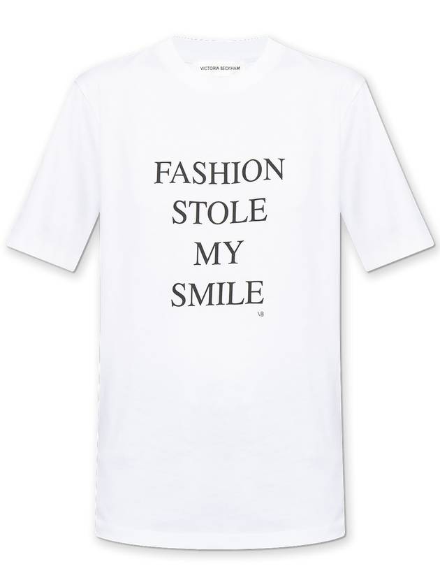 Victoria Beckham Printed T-shirt, Women's, White - VICTORIA BECKHAM - BALAAN 1