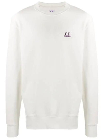 Men's Embroidered Logo Sweatshirt White - CP COMPANY - BALAAN 2