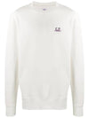 Men's Embroidered Logo Sweatshirt White - CP COMPANY - BALAAN 3