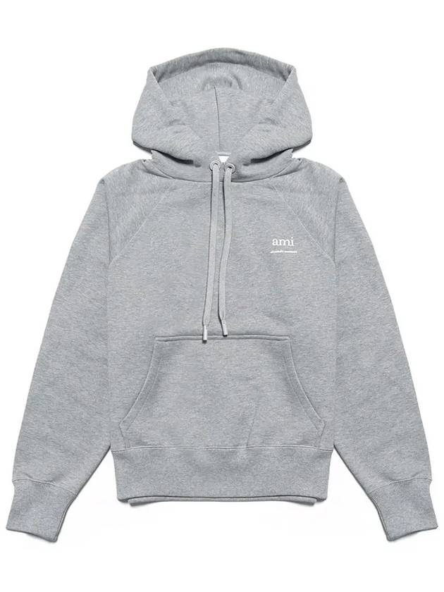 Alexandre Mattiussi Logo Print Hoodie Grey - AMI - BALAAN 2