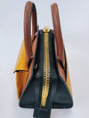 Pocket Bicolor Tote Shoulder Bag BMMP0000Q6 Yellow Brown Black - MARNI - BALAAN 5