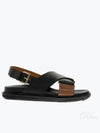 Fussbett Leather Sandals Black Brown - MARNI - BALAAN 2