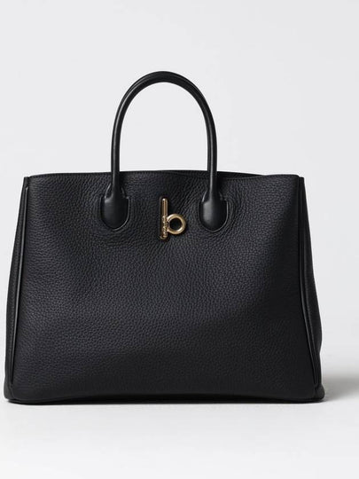 Rocking Horse Small Leather Tote Bag Black - BURBERRY - BALAAN 2