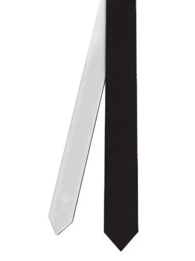 Twin Double B Tie Black White - DIOR - BALAAN 1