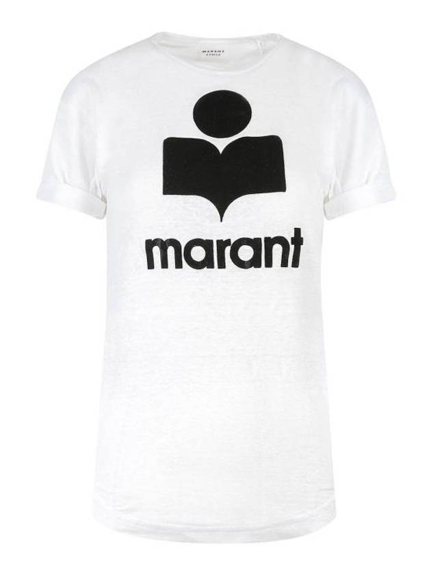 Short Sleeve T Shirt TS0004FA A1N09E 20WH White - ISABEL MARANT - BALAAN 1