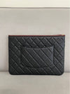 Medium Classic Clutch Bag Caviar Leather & Gold Black - CHANEL - BALAAN 4