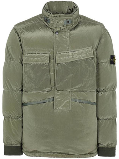 21FW 751544408 V0055 Wappen Patch Nylon Metal Pocket Down Jacket Khaki Men's Jacket TLS - STONE ISLAND - BALAAN 1