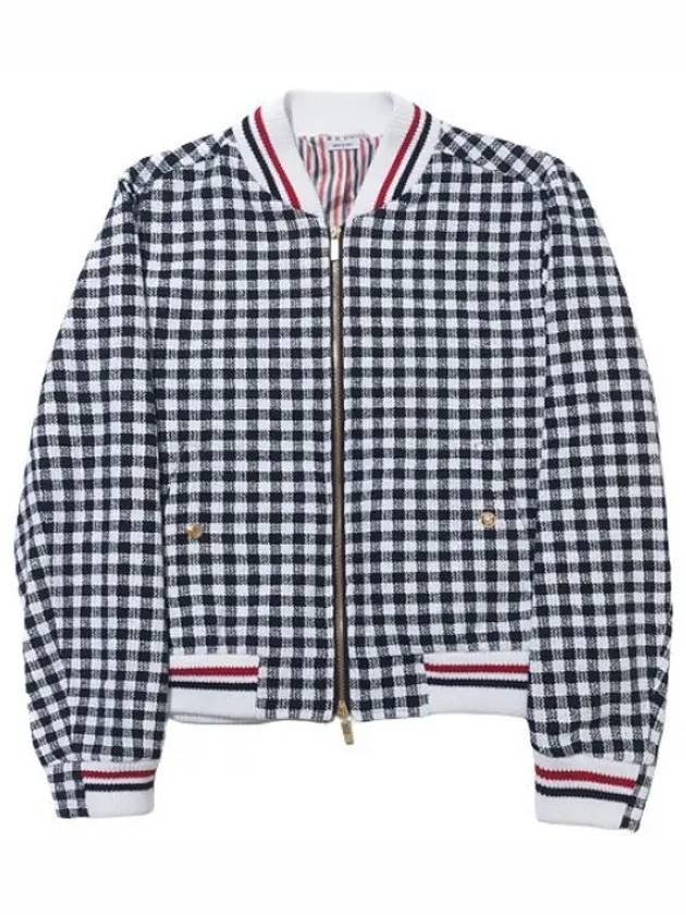 Gingham Check Cotton Blouson Men s Jacket - THOM BROWNE - BALAAN 1