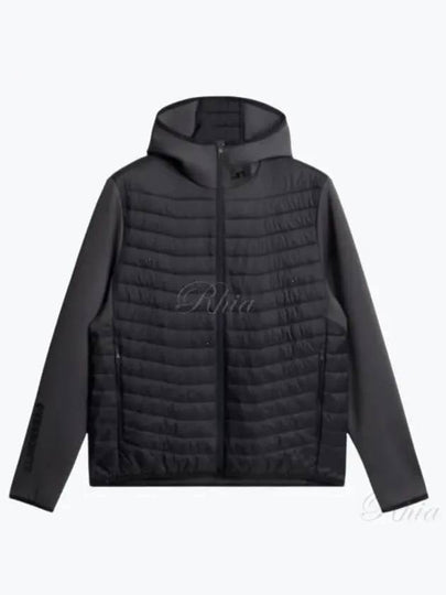 Men's Holden Quilt Hybrid Hooded Jacket Asphalt - J.LINDEBERG - BALAAN 2