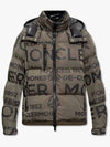 1A00211 596CD F89 TARENTAISE Tarantaise arm logo patch lettering pattern short down jacket khaki men's padding - MONCLER - BALAAN 2