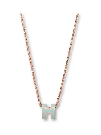 Mini Pop H Pendant Necklace Rose Gold - HERMES - BALAAN 2