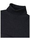 Le Pal logo patch cashmere blend turtleneck sweater black - COLMAR - BALAAN 3