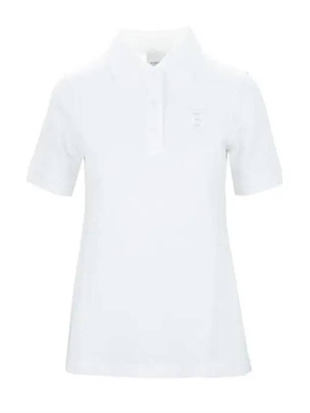 Box Logo Short Sleeve Polo Shirt White - BURBERRY - BALAAN 2