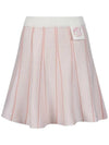 Reversible pleated knit skirt MK3SS052WHT - P_LABEL - BALAAN 10