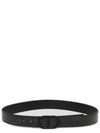 Men's Logo Leather Belt Black - DIOR - BALAAN 3