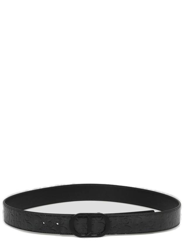 Men's Logo Leather Belt Black - DIOR - BALAAN 3