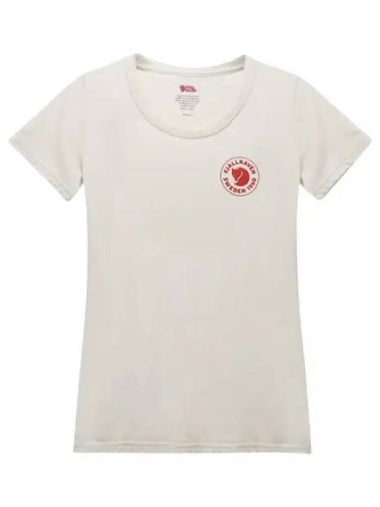 Women s Logo T Shirt Chalk White Short Sleeve Tee - FJALL RAVEN - BALAAN 1