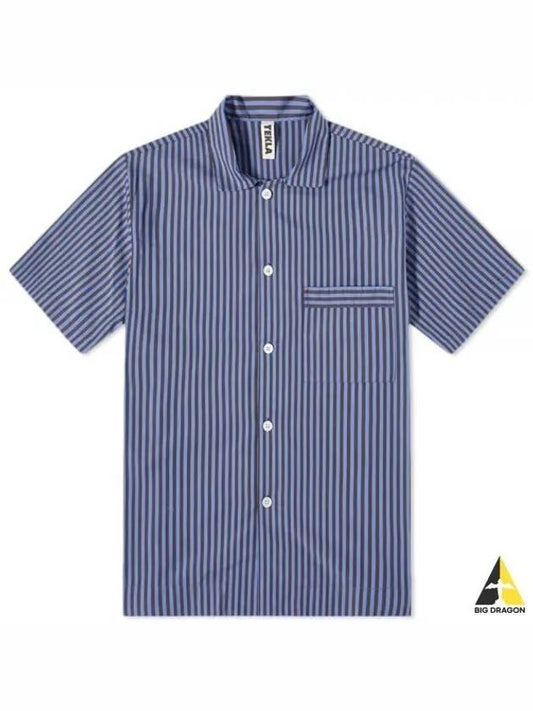 Poplin Pajamas Short Sleeve Shirt SWE VS - TEKLA - BALAAN 1