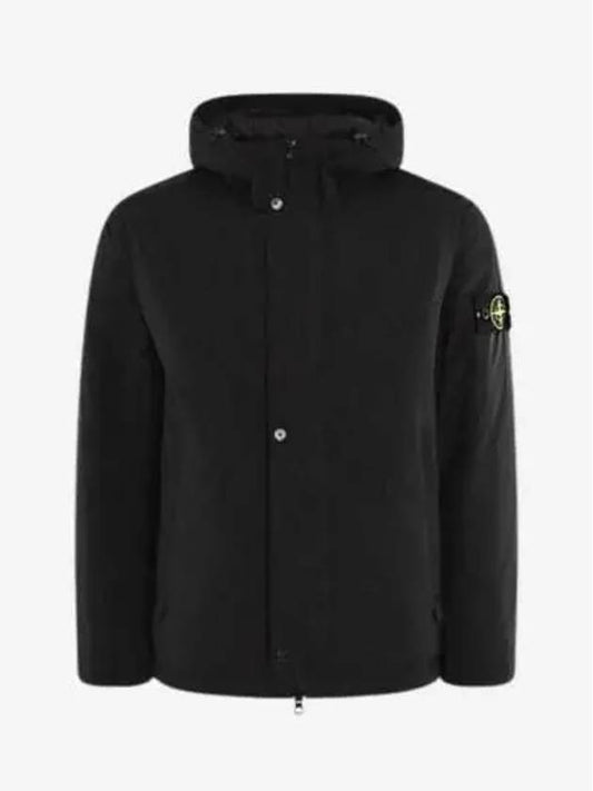 Techno Fabric Hooded Jacket Black - STONE ISLAND - BALAAN 2