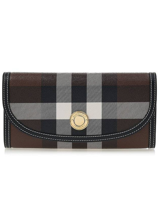 check pattern leather trim wallet - BURBERRY - BALAAN 2