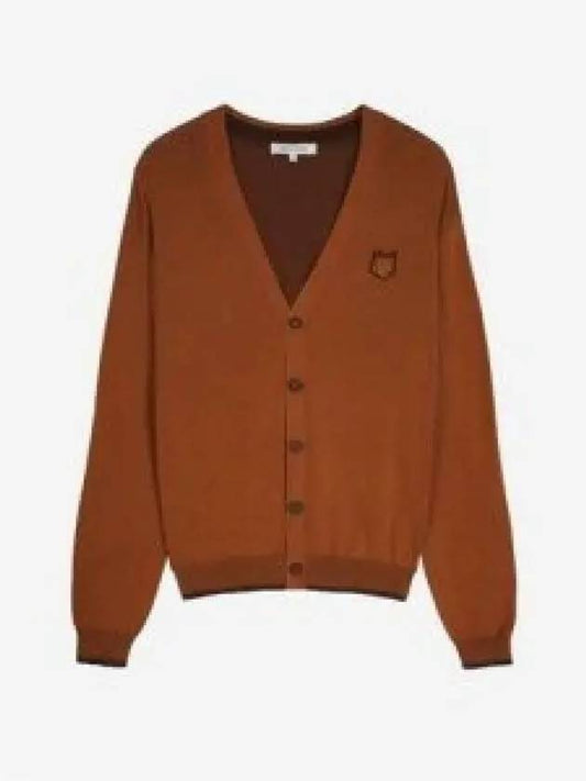 Bold Fox Head Cotton Cardigan Tobacco - MAISON KITSUNE - BALAAN 2