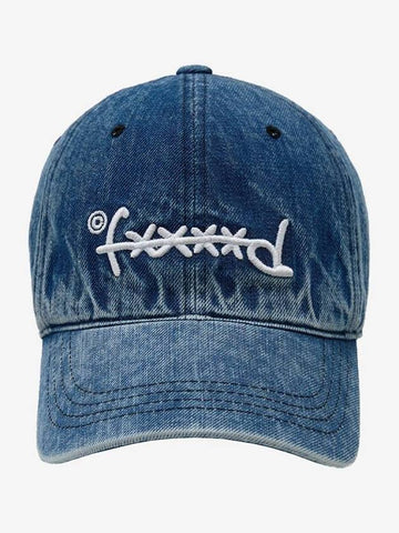 Signature Strapback Ball Cap Washed Snow Blue - FXXXXD - BALAAN 1