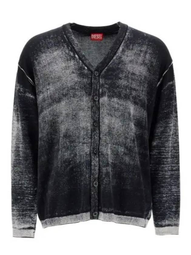 K-Larence B Reverse Print Cardigan Black - DIESEL - BALAAN 2