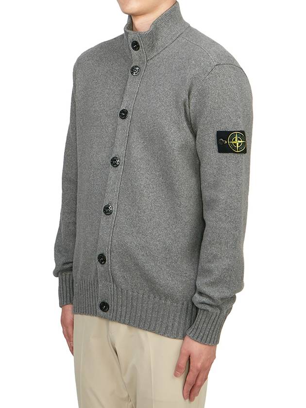 Winter Cotton Cardigan Grey - STONE ISLAND - BALAAN 4