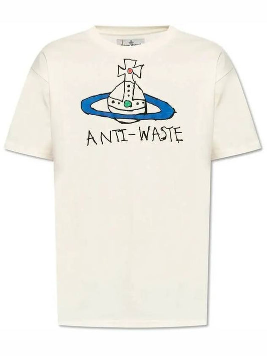 Anti Waste Short Sleeve T-Shirt Ivory - VIVIENNE WESTWOOD - BALAAN 2