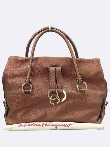 Ferragamo 21 B235 gold decorated bronze ladder tote bag - SALVATORE FERRAGAMO - BALAAN 1