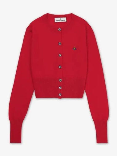 Bea Crop Cardigan Red 1803002UY0006H401 - VIVIENNE WESTWOOD - BALAAN 1