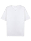 Logo Stretch Cotton Short Sleeve T-Shirt White - PRADA - BALAAN 1