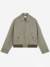 Harrington Zip-Up Jacket Pebble - MAISON KITSUNE - BALAAN 2