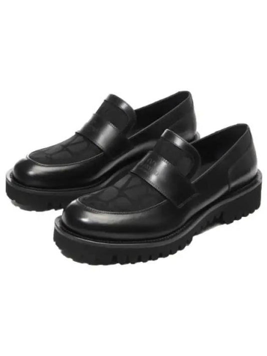 Logo Chain Leather Loafers Men - VALENTINO - BALAAN 1