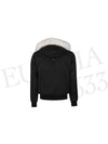 Men's Ballistic Bomber Jacket White Fox Fur Black - MOOSE KNUCKLES - BALAAN 3