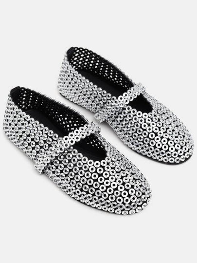 Ballet Flats in Glass Eyelet Suede Goatskin - ALAIA - BALAAN 2