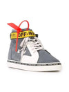 logo belt strap high-top sneakers gray - OFF WHITE - BALAAN 3