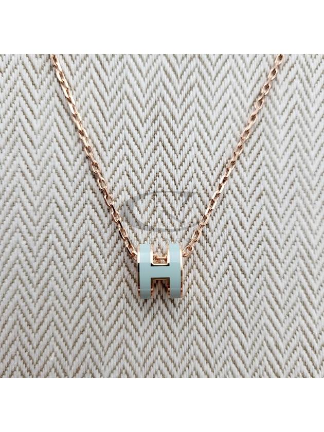 Mini Pop H Pendant Necklace Rose Gold - HERMES - BALAAN 2