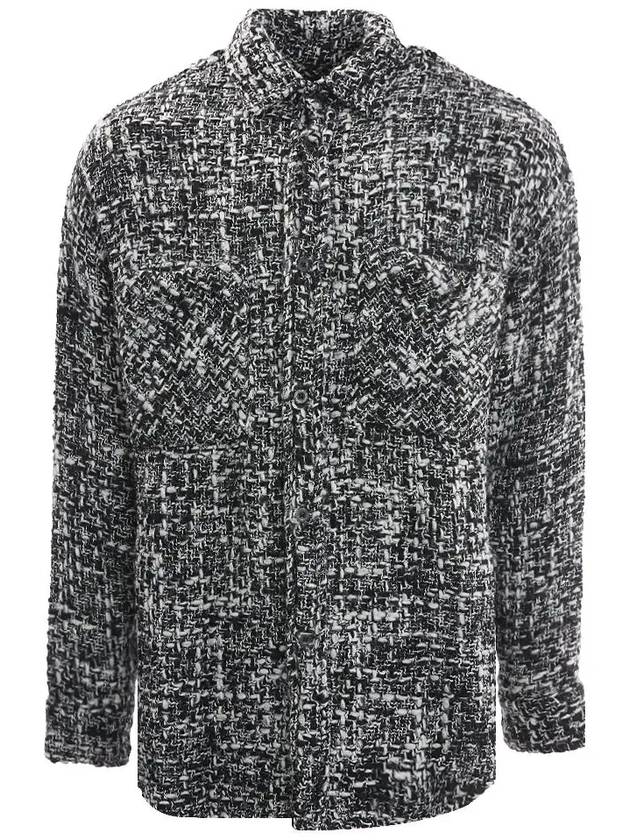 21FW EMW21242 520 Black and White Tweed Overshirt - FAITH CONNEXION - BALAAN 1