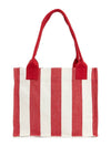 Large Easy Striped Tote Bag Red - GANNI - BALAAN 4