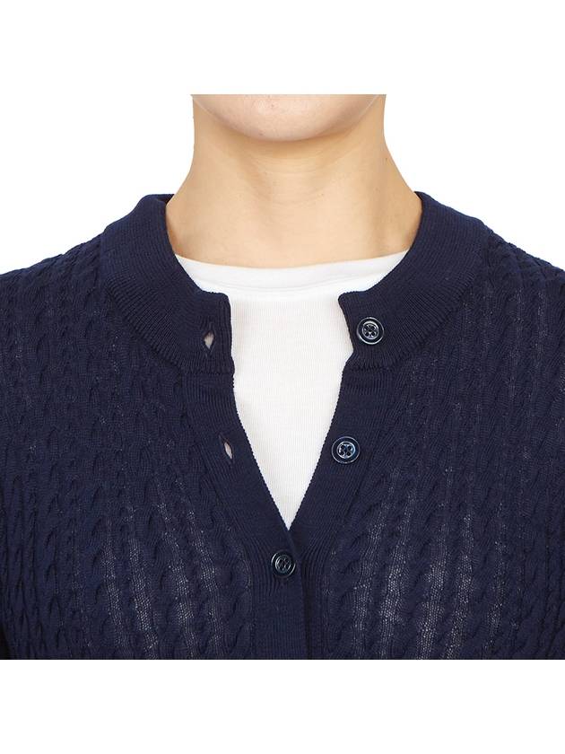 Wool Cardigan Navy - AMI - BALAAN 9