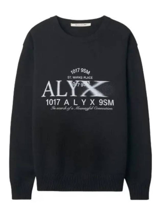 graphic print knit black - 1017 ALYX 9SM - BALAAN 1
