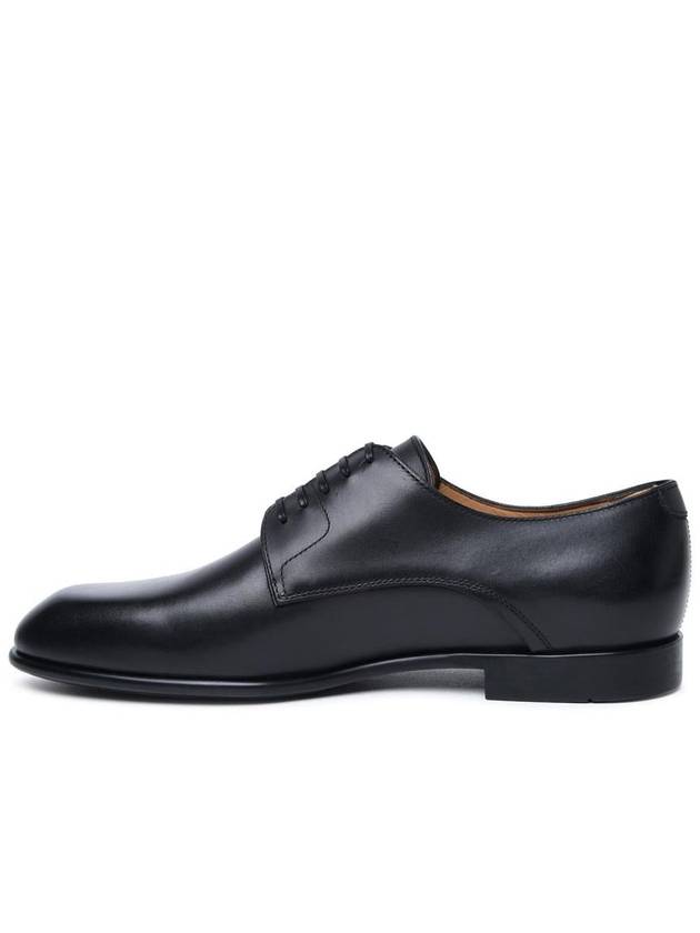 Lace-Up Leather Classic Loafers Black - SALVATORE FERRAGAMO - BALAAN 4