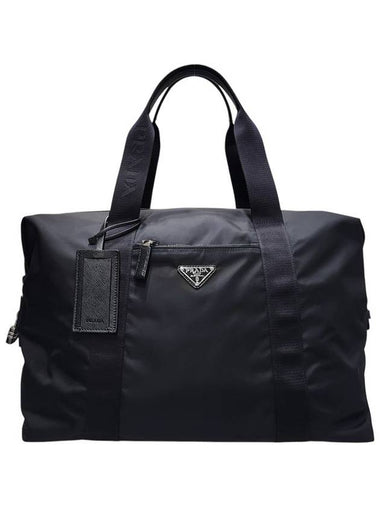 2VC796 Re nylon triangle logo Saffiano duffel bag tote - PRADA - BALAAN 1