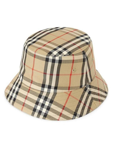 Kids Vintage Check Bucket Hat Beige - BURBERRY - BALAAN 1