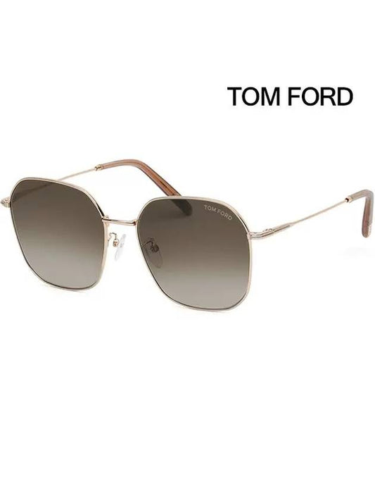 Eyewear Oversized Square Metal Sunglasses Brown - TOM FORD - BALAAN 2