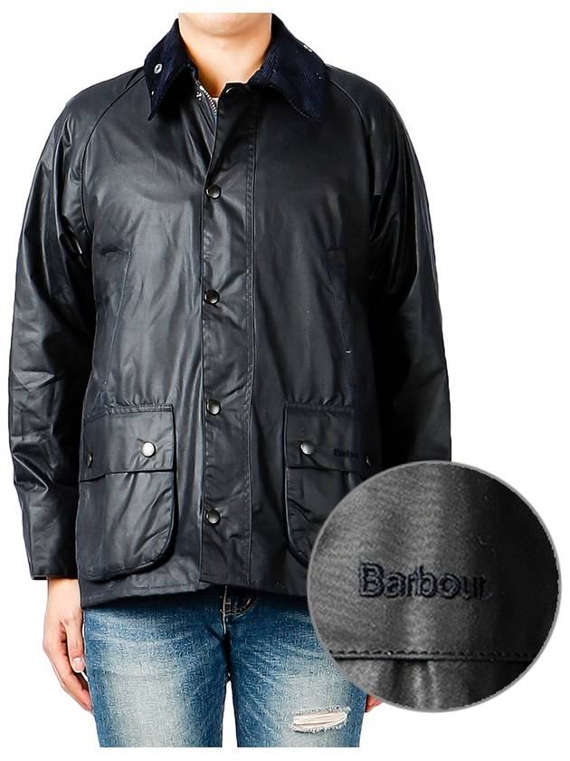 Bedale Wax Half Lined Jacket Navy - BARBOUR - BALAAN 2