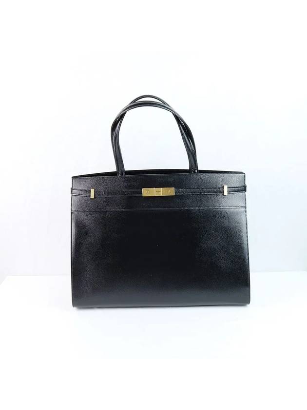 Big shoulder large tote bag Manhattan embossing 553745 0VW0W 1000 - SAINT LAURENT - BALAAN 4